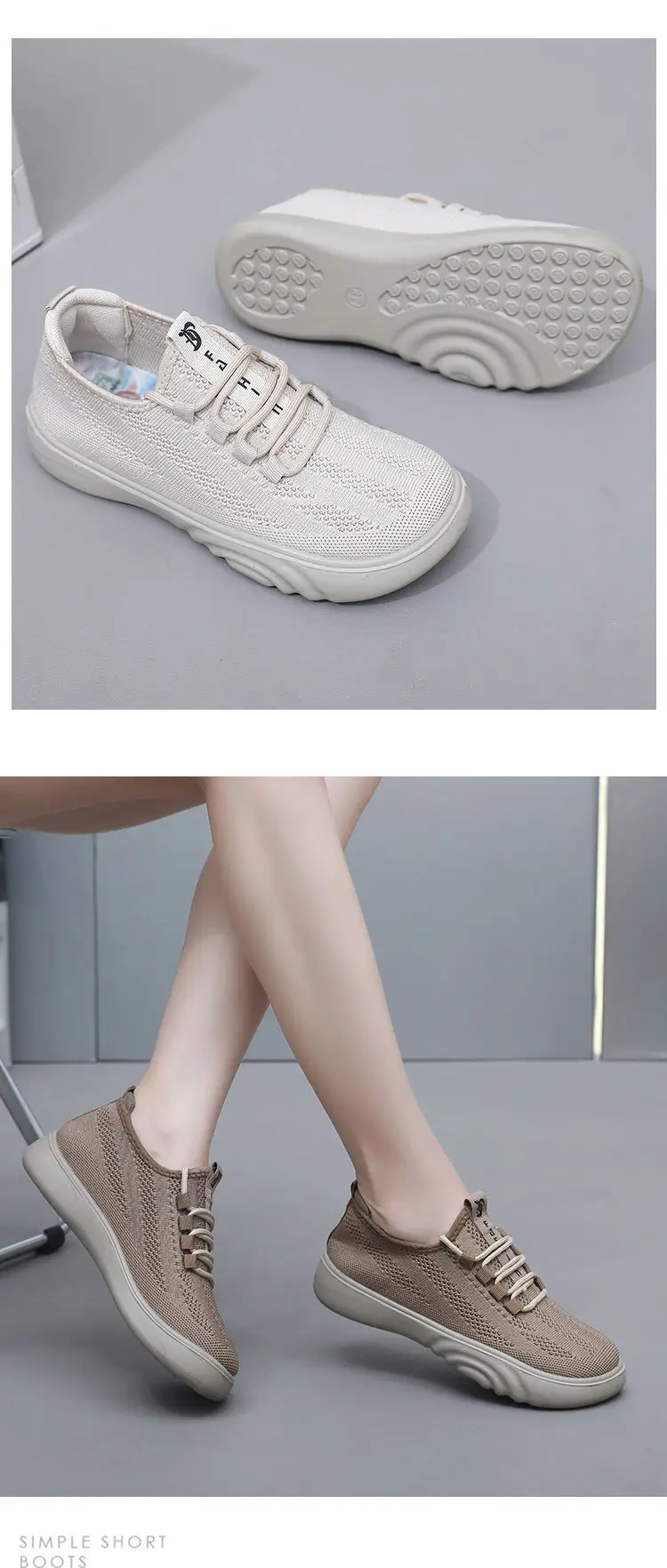 Spring and Autumn New Old Beijing Cloth Shoes Women's Fashion Casual Moms Shoes Knitted Breathable Single-layer Shoes Comfortable Wide Feet Loafers — feature 17