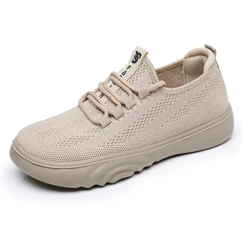 Spring and Autumn New Old Beijing Cloth Shoes Women's Fashion Casual Moms Shoes Knitted Breathable Single-layer Shoes Comfortable Wide Feet Loafers - Image 2