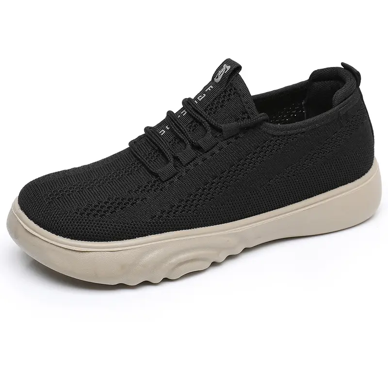 Spring and Autumn New Old Beijing Cloth Shoes Women's Fashion Casual Moms Shoes Knitted Breathable Single-layer Shoes Comfortable Wide Feet Loafers - Image 3