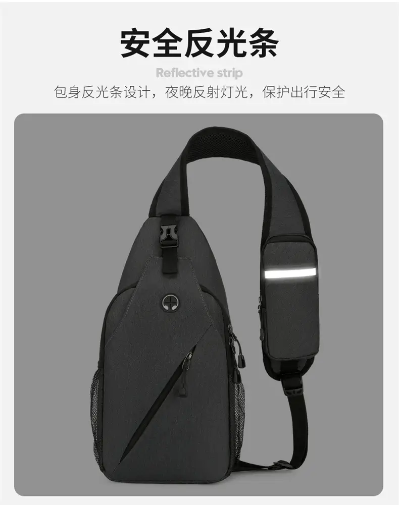 Black Large Capacity Crossbody Bag for Men — feature 17