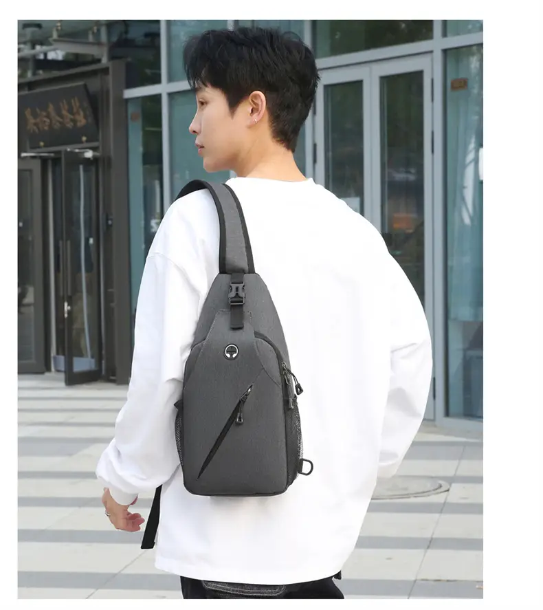 Black Large Capacity Crossbody Bag for Men — feature 20