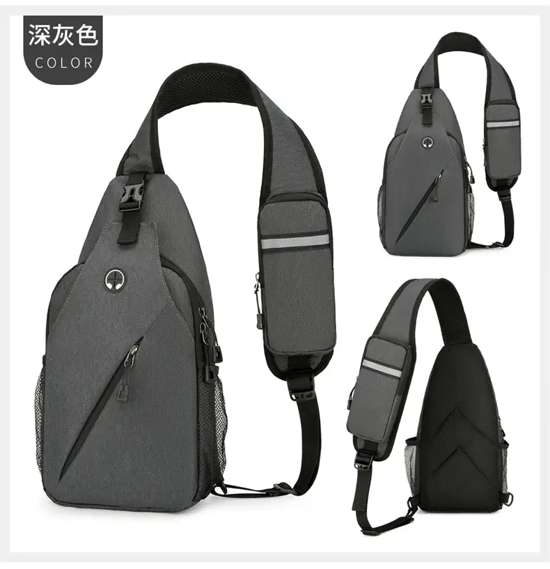 Black Large Capacity Crossbody Bag for Men — feature 30
