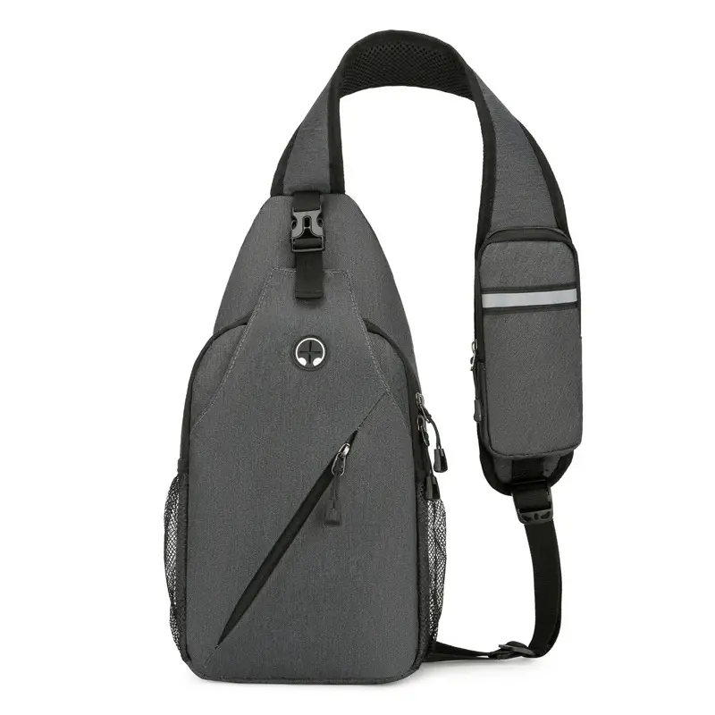 Black Large Capacity Crossbody Bag for Men