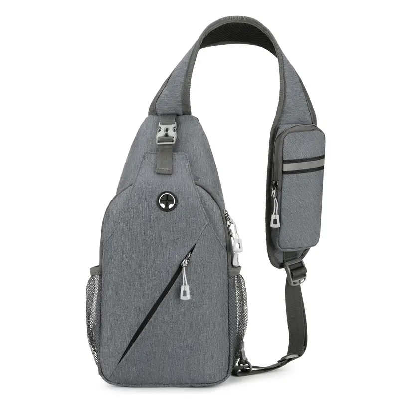 Black Large Capacity Crossbody Bag for Men