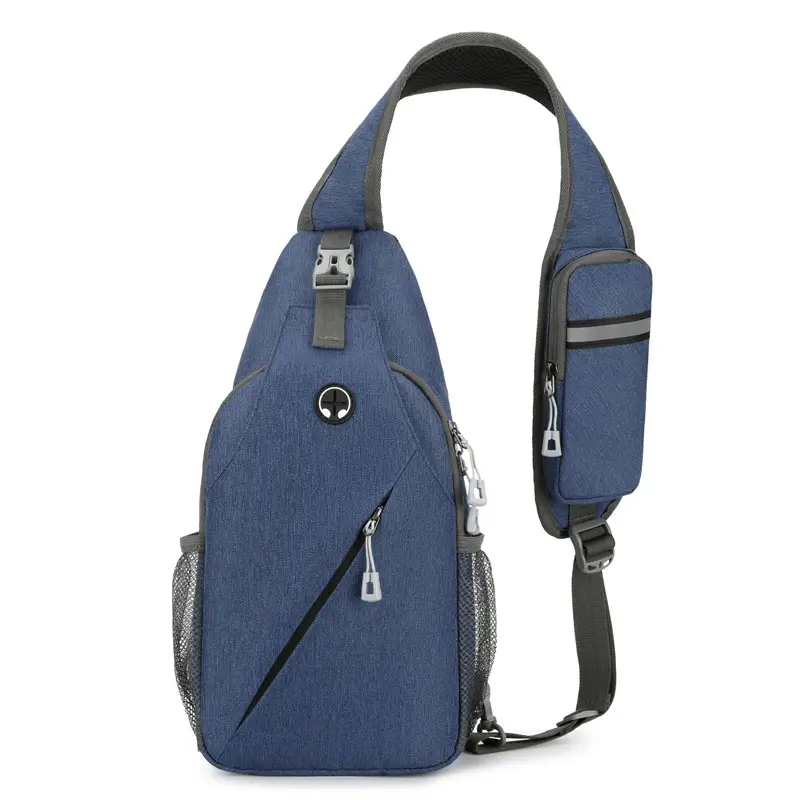 Black Large Capacity Crossbody Bag for Men