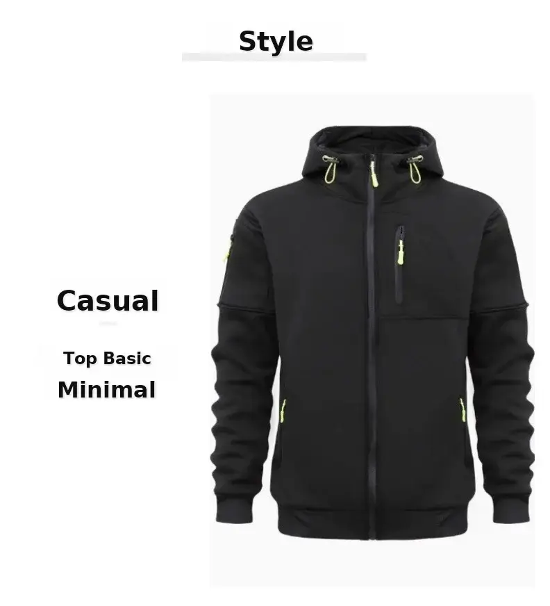 Multi-Zipper Hoodie for Men Multi Color Sports Style — feature 2