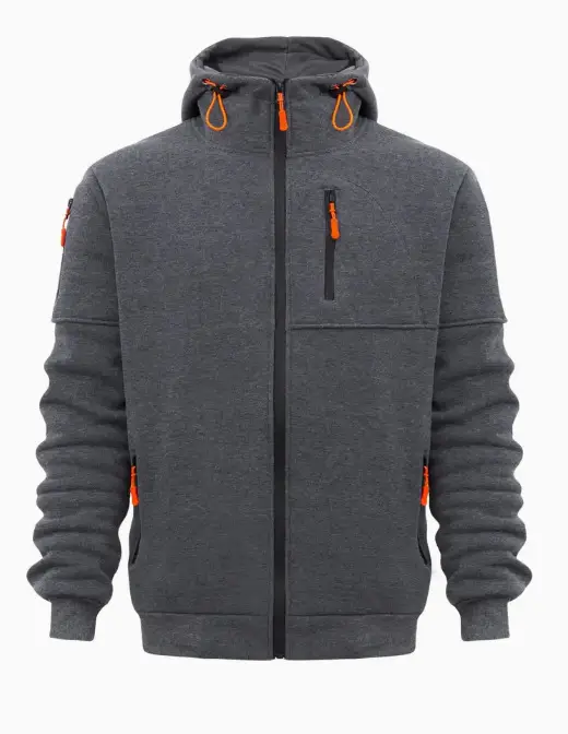 Multi-Zipper Hoodie for Men Multi Color Sports Style - Image 2