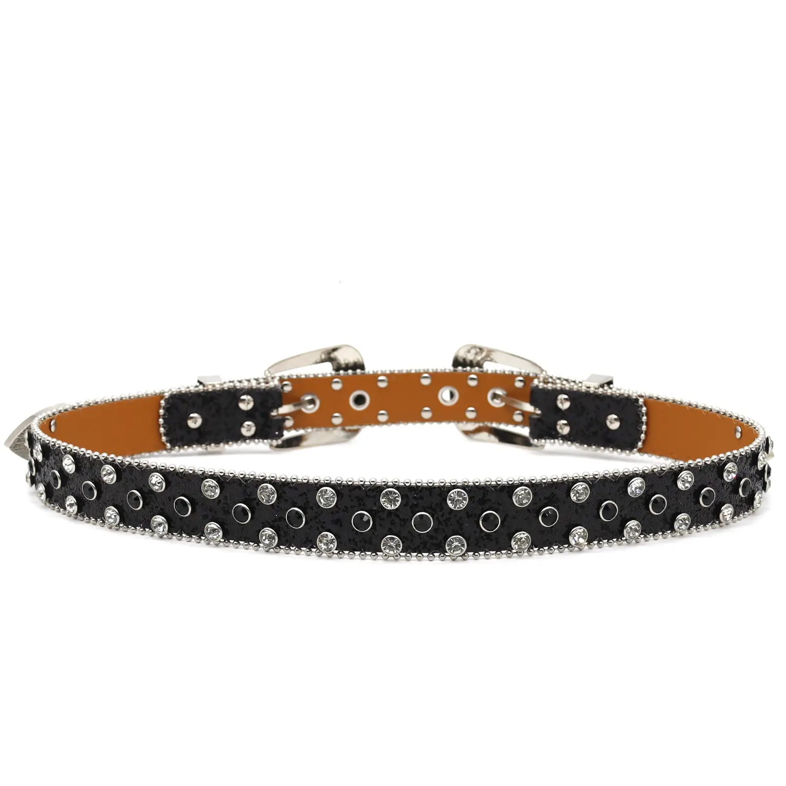 Cross-border Punk Belt with Rhinestone Buckle Women's Wear - Image 27