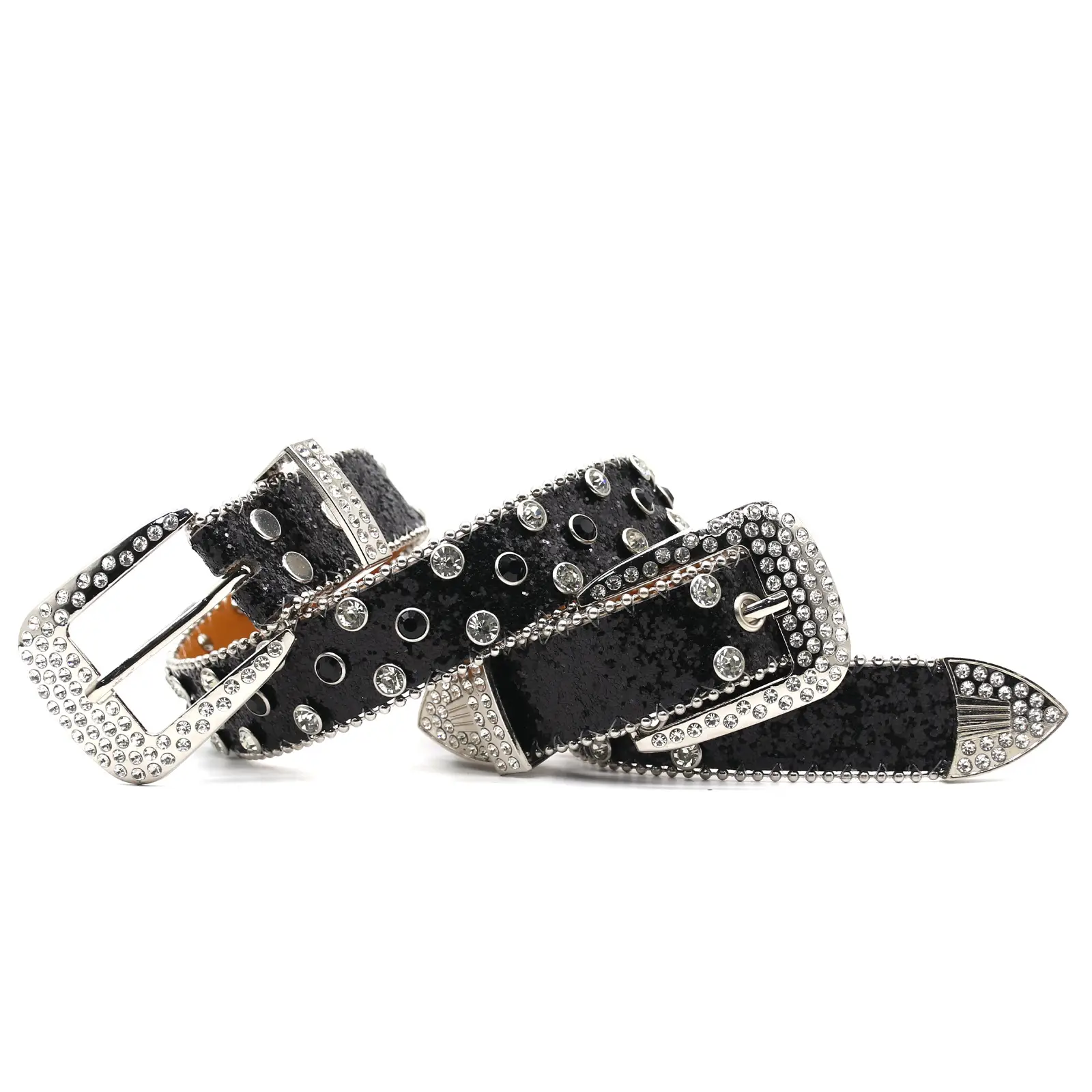 Cross-border Punk Belt with Rhinestone Buckle Women's Wear - Image 29