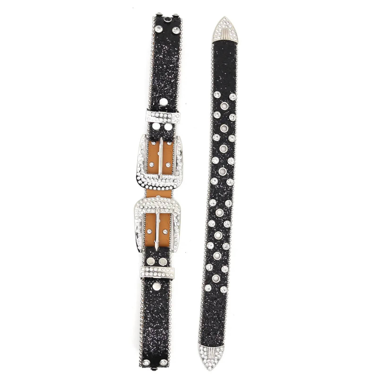 Cross-border Punk Belt with Rhinestone Buckle Women's Wear - Image 30