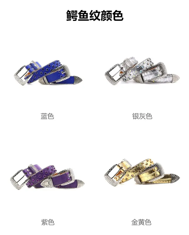 Cross-border Punk Belt with Rhinestone Buckle Women's Wear — feature 10
