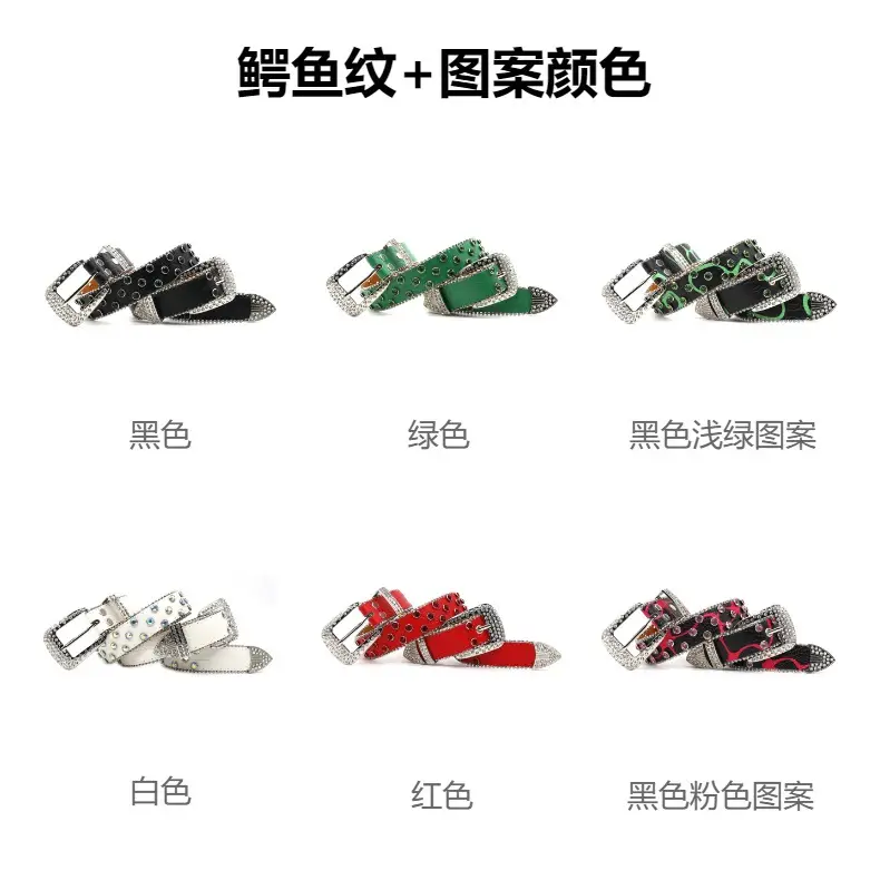 Cross-border Punk Belt with Rhinestone Buckle Women's Wear — feature 11