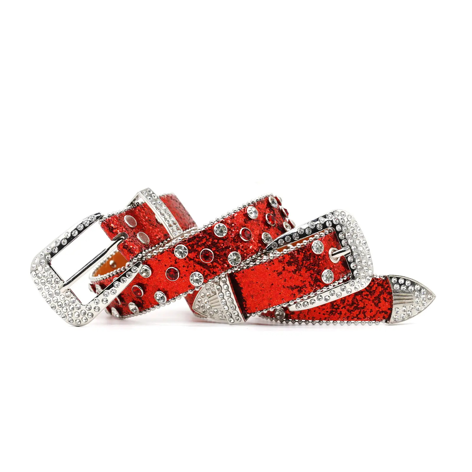 Cross-border Punk Belt with Rhinestone Buckle Women's Wear - Image 10