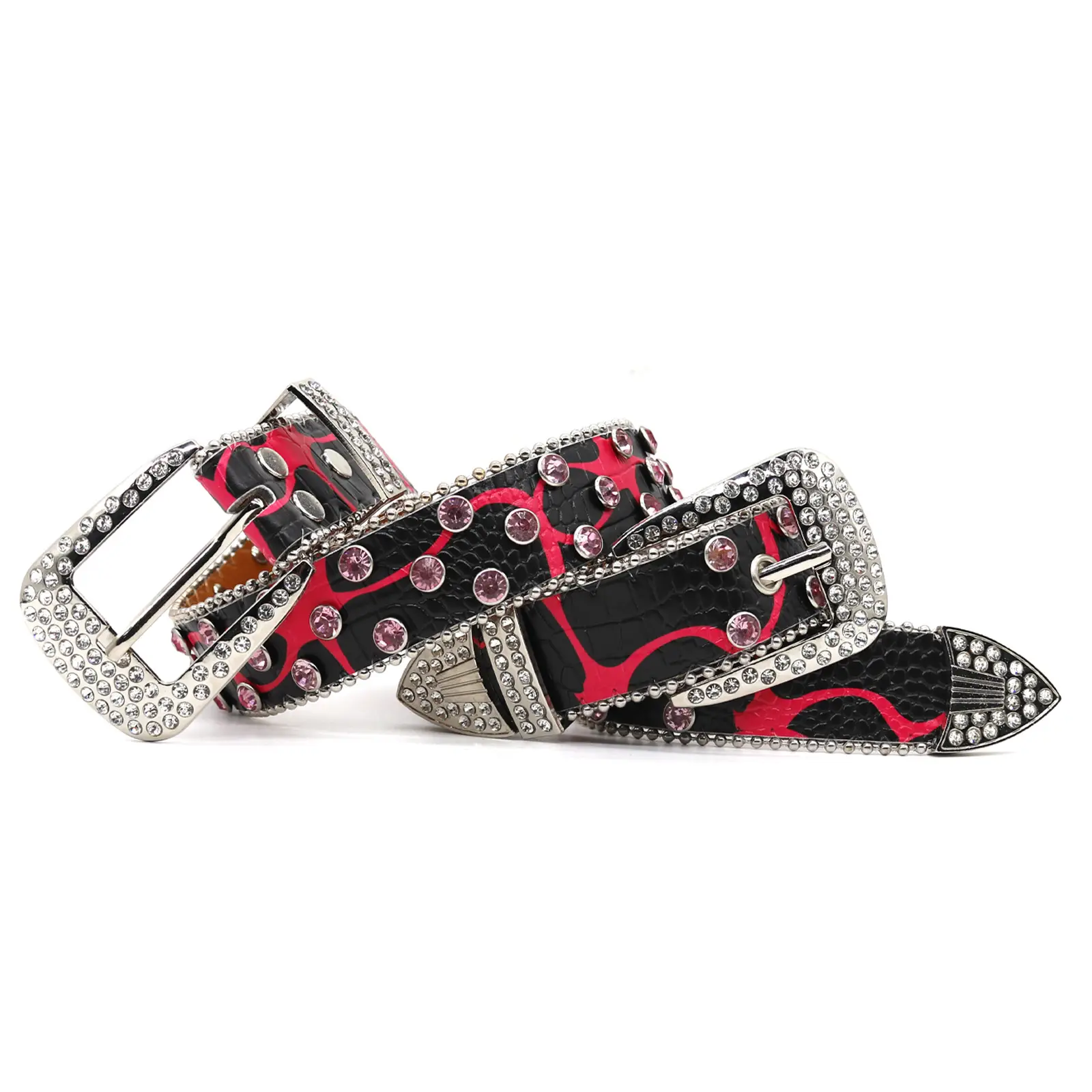 Cross-border Punk Belt with Rhinestone Buckle Women's Wear - Image 12