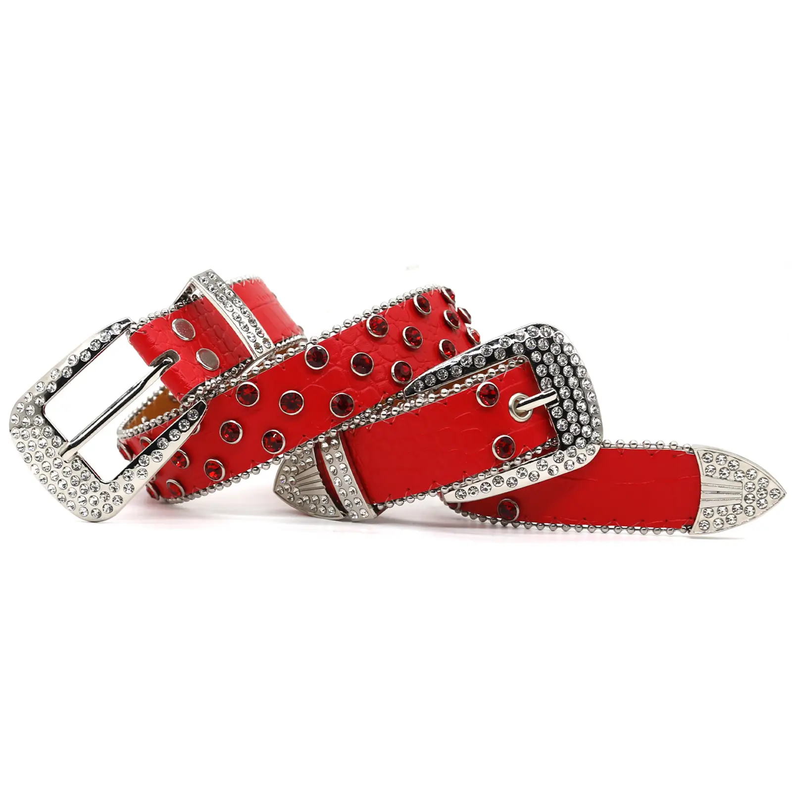 Cross-border Punk Belt with Rhinestone Buckle Women's Wear - Image 13