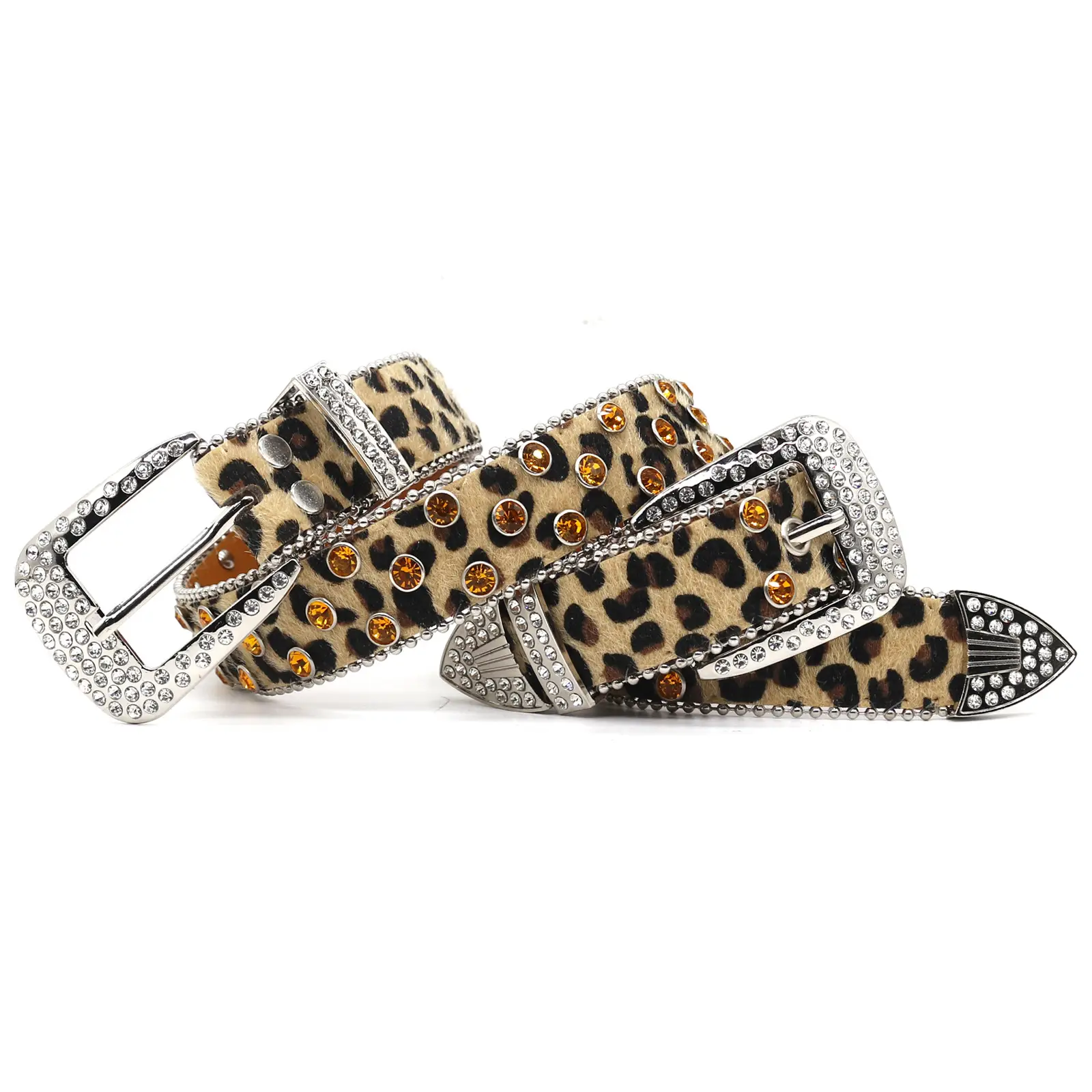 Cross-border Punk Belt with Rhinestone Buckle Women's Wear - Image 15