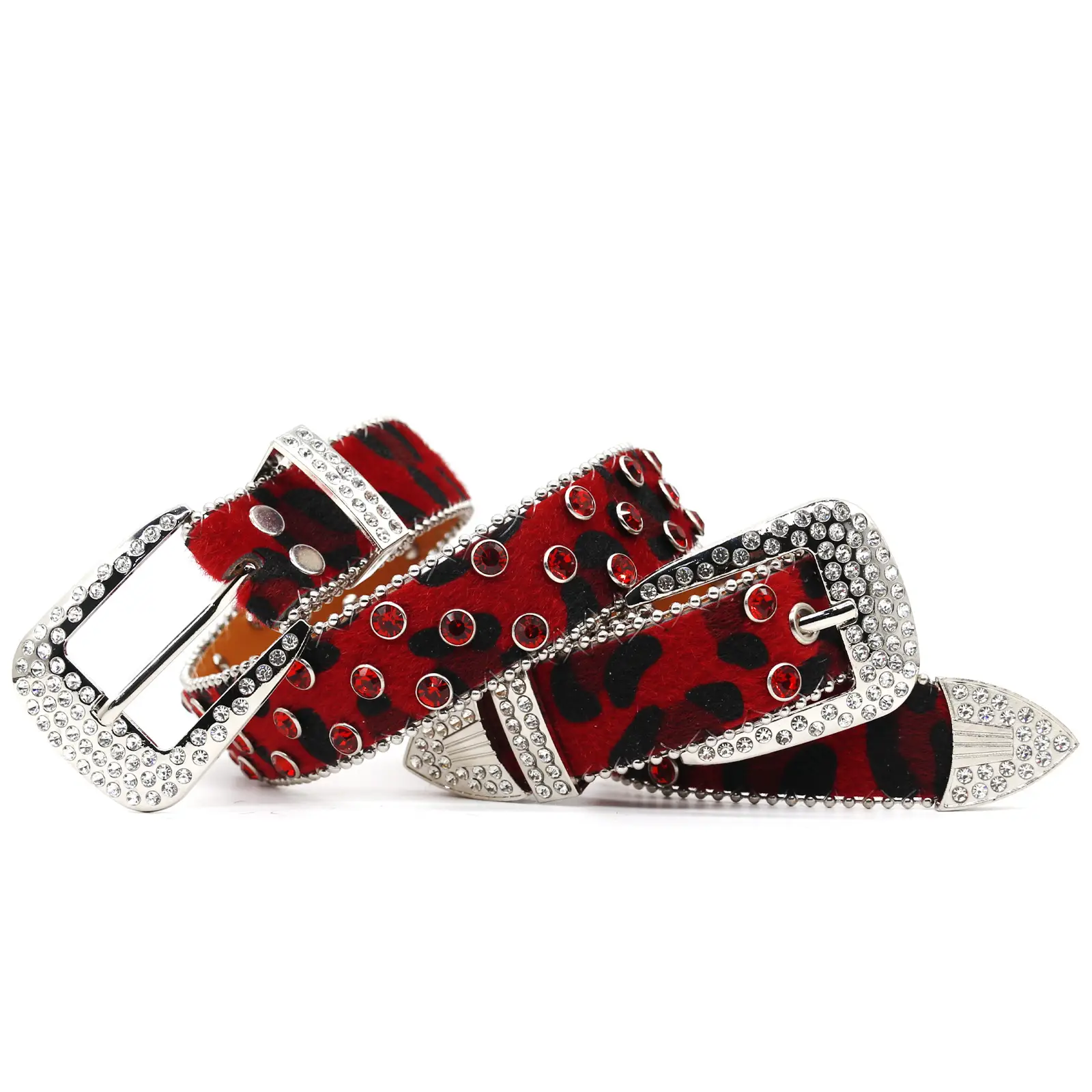 Cross-border Punk Belt with Rhinestone Buckle Women's Wear - Image 16