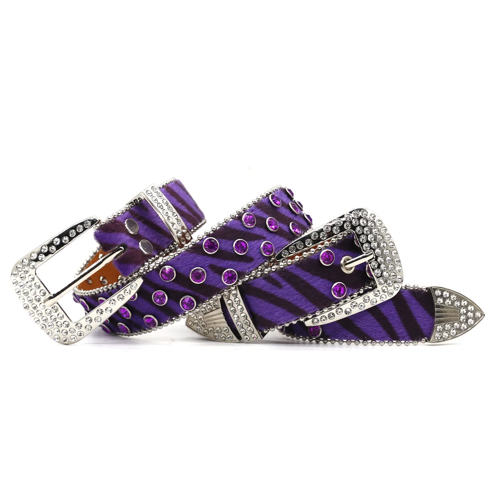 Cross-border Punk Belt with Rhinestone Buckle Women's Wear - Image 17