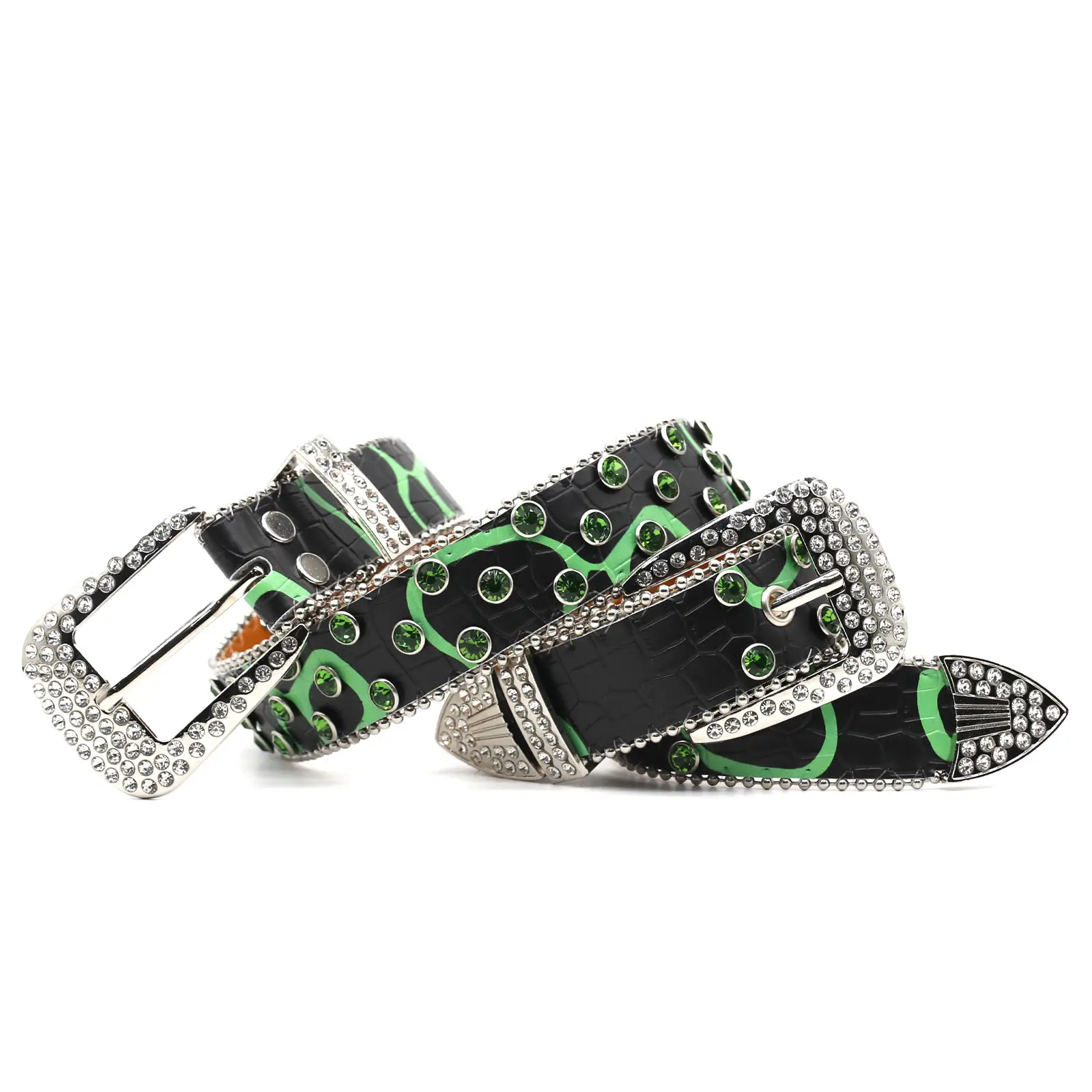Cross-border Punk Belt with Rhinestone Buckle Women's Wear - Image 20