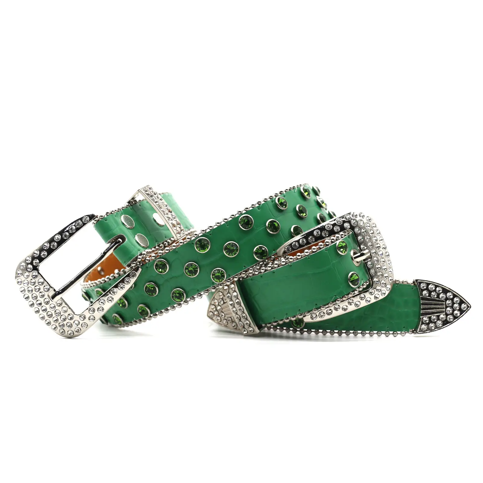 Cross-border Punk Belt with Rhinestone Buckle Women's Wear - Image 21