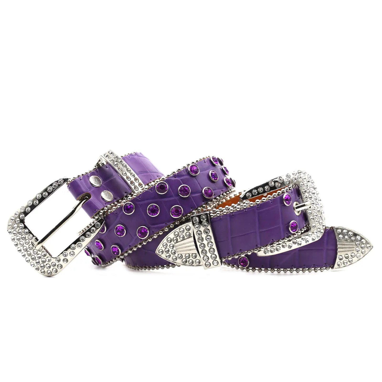 Cross-border Punk Belt with Rhinestone Buckle Women's Wear - Image 24