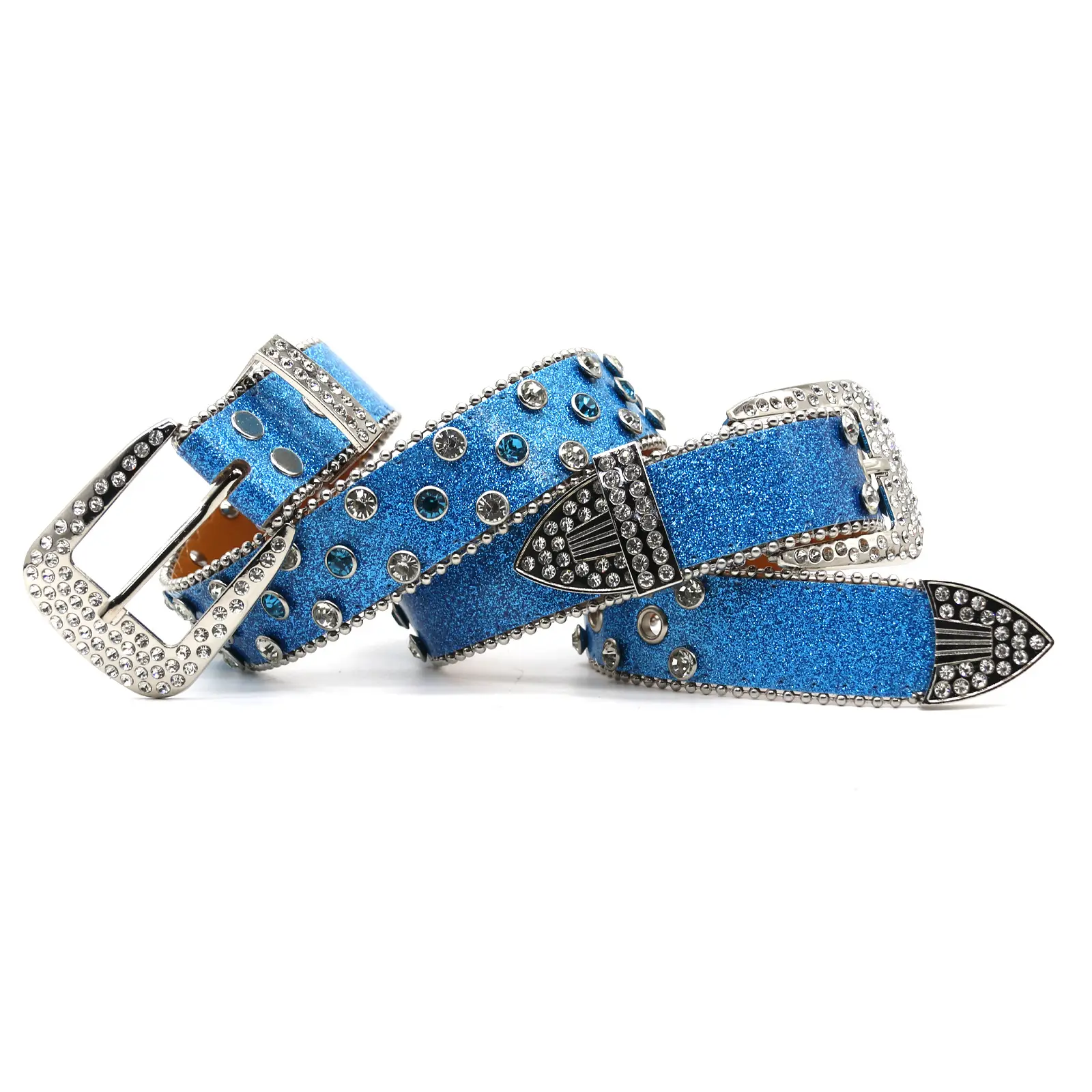 Cross-border Punk Belt with Rhinestone Buckle Women's Wear - Image 4