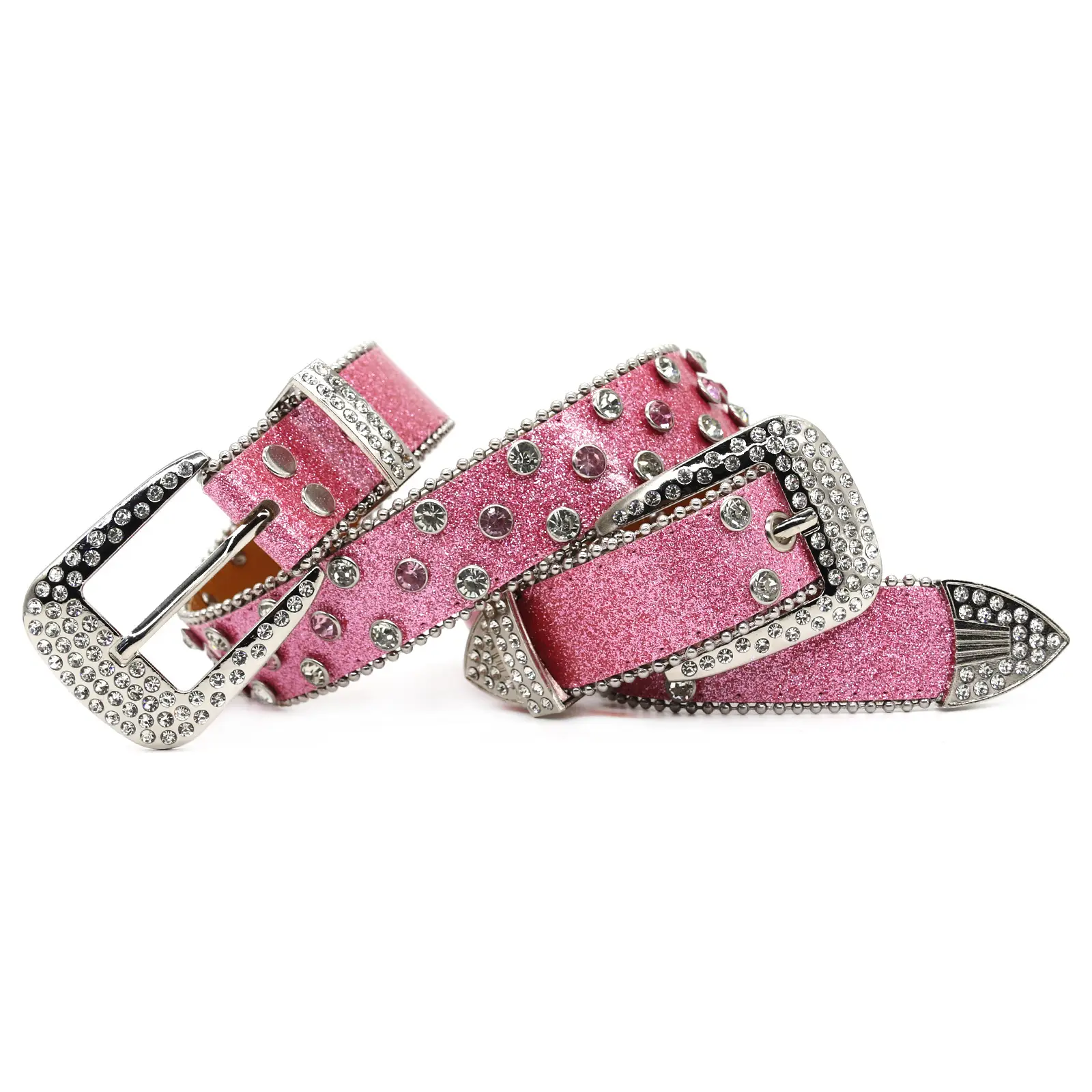 Cross-border Punk Belt with Rhinestone Buckle Women's Wear - Image 5