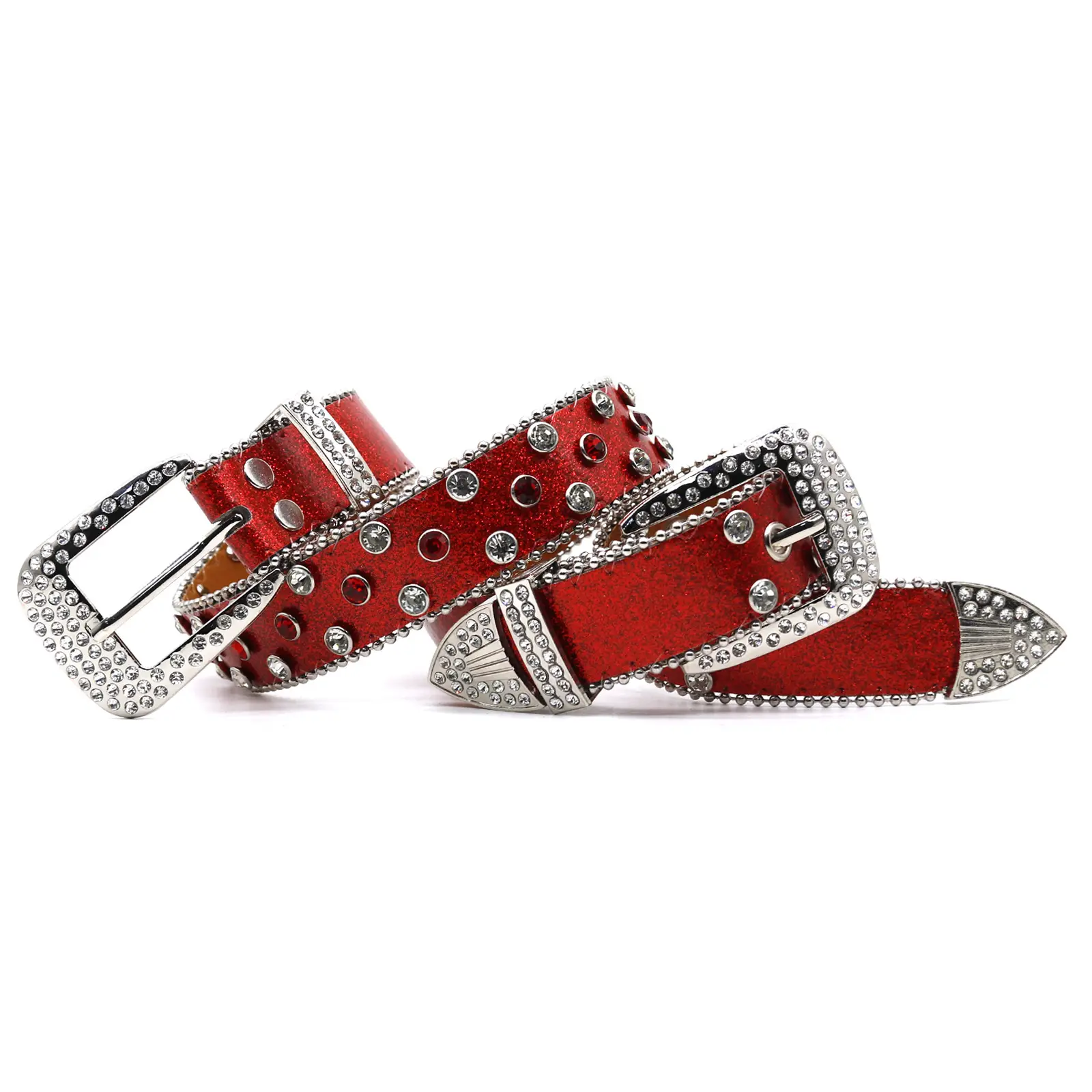 Cross-border Punk Belt with Rhinestone Buckle Women's Wear - Image 6