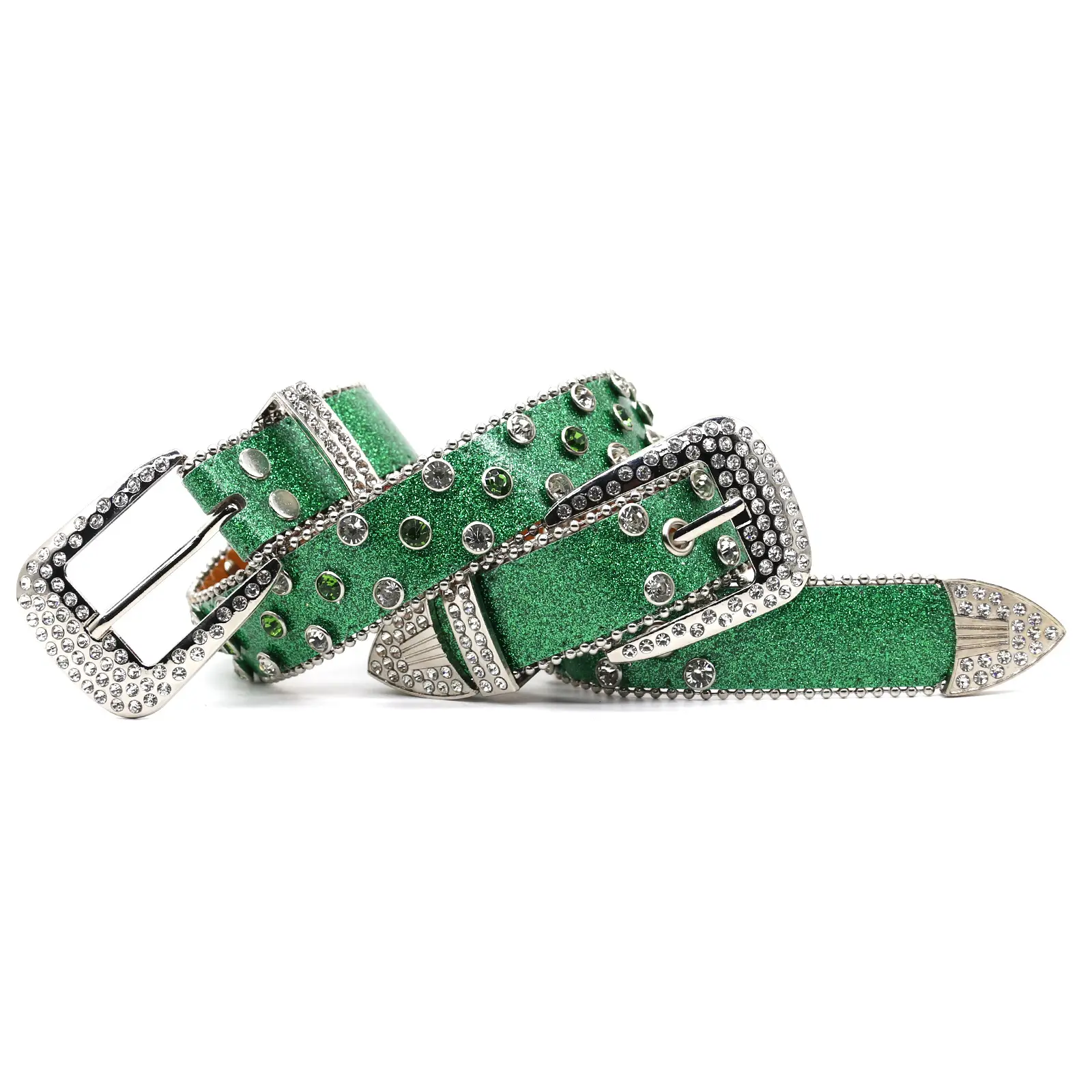 Cross-border Punk Belt with Rhinestone Buckle Women's Wear - Image 7