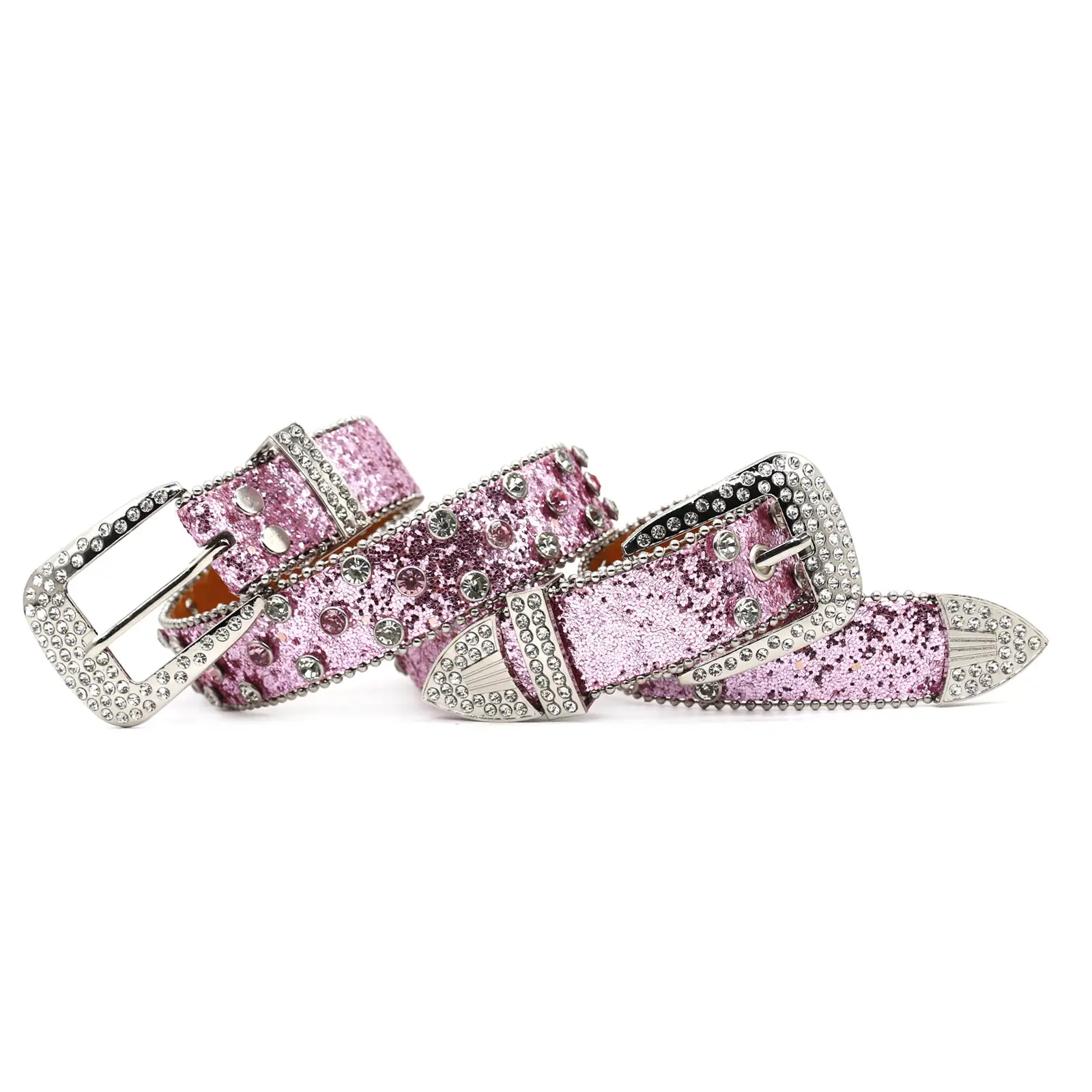 Cross-border Punk Belt with Rhinestone Buckle Women's Wear - Image 8