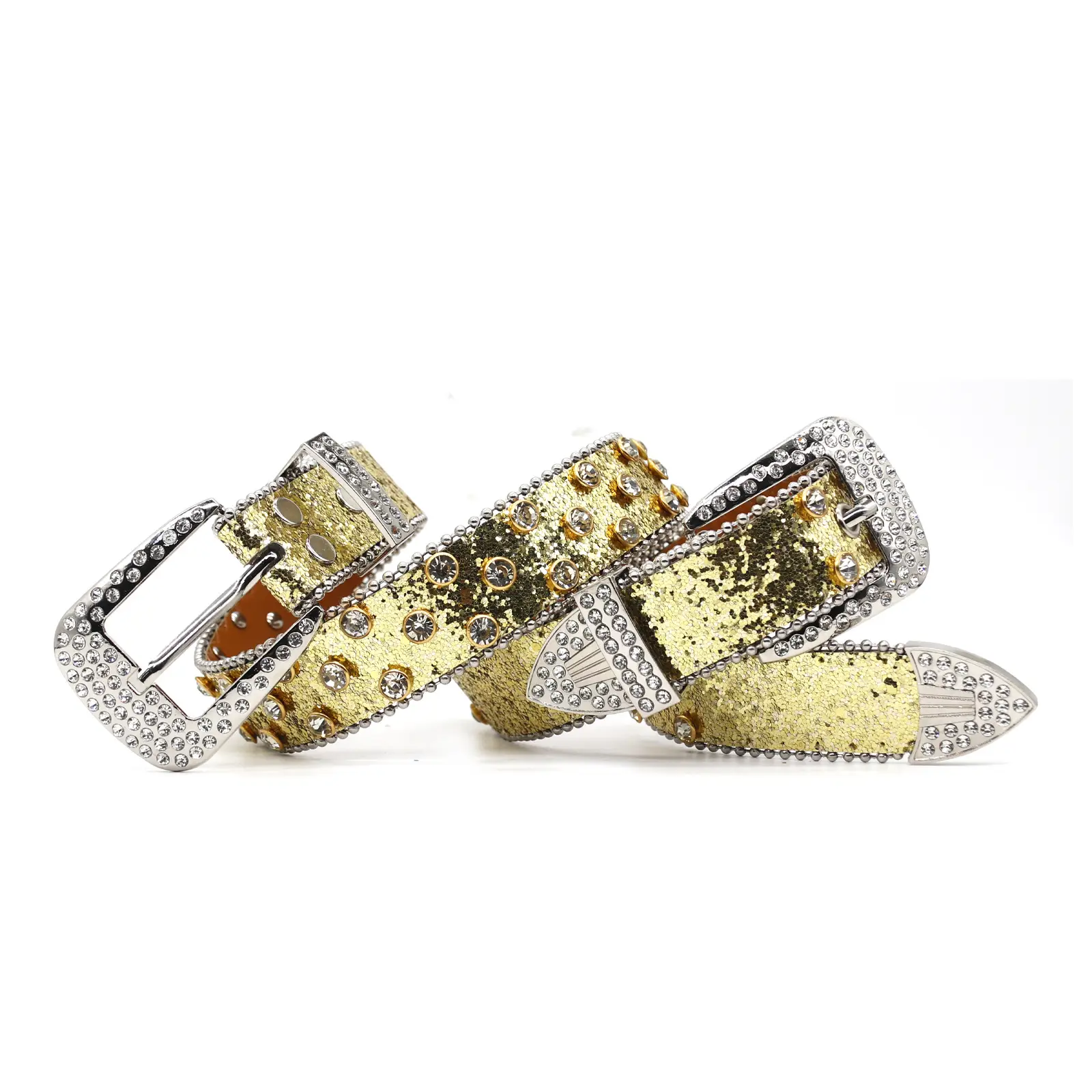 Cross-border Punk Belt with Rhinestone Buckle Women's Wear - Image 9