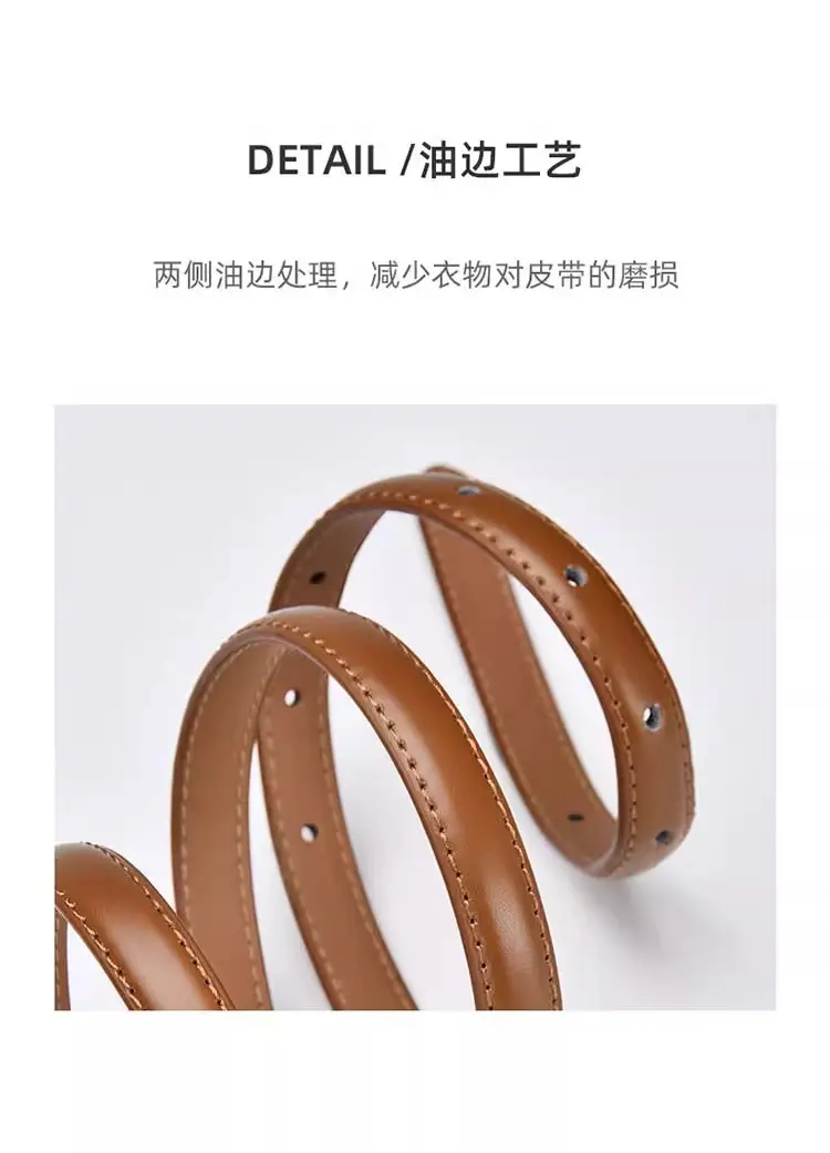 Women's Black Genuine Leather Belt Retro Decorative Waist Belt — feature 17