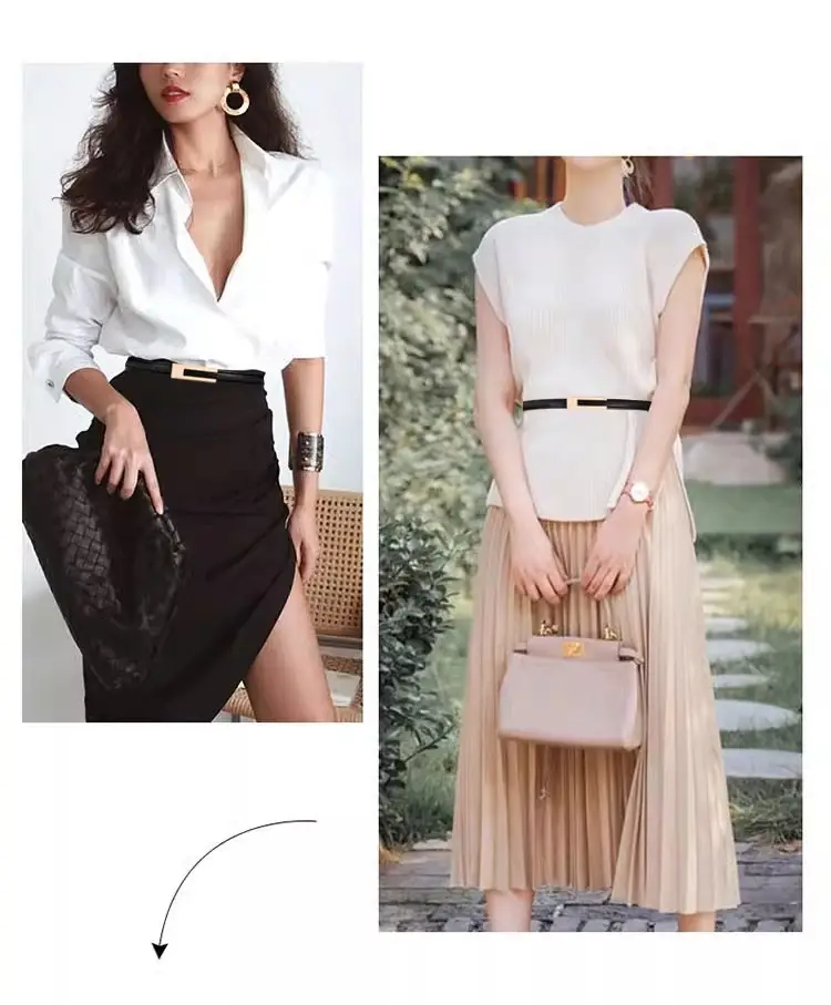 Women's Black Genuine Leather Belt Retro Decorative Waist Belt — feature 9