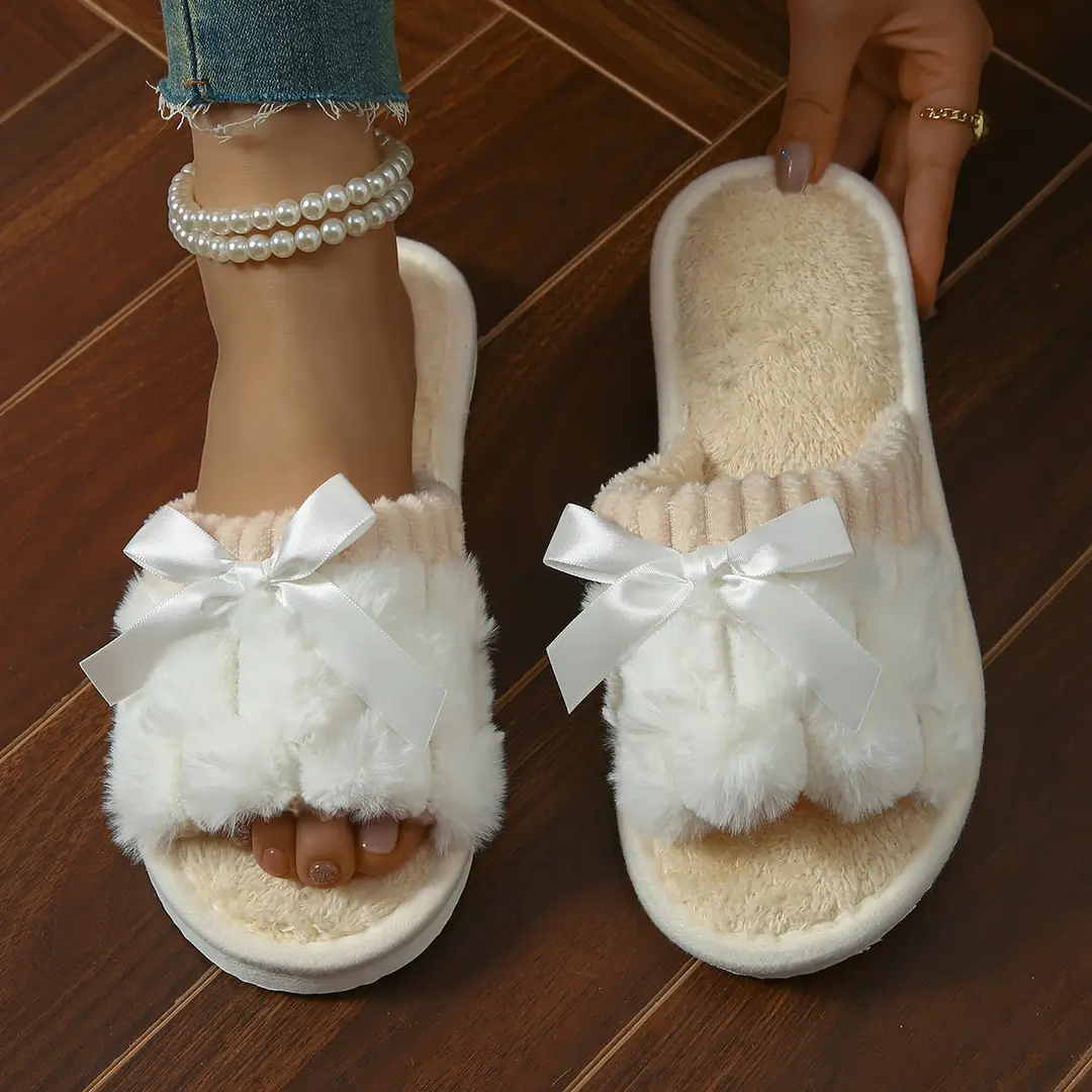 Cross-Border New Autumn and Winter Cotton Slippers, Warm Women's Slippers for Home, Fleece-Lined, Thickened, Comfortable, Thick-Soled, Indoor and Outdoor Men's Slippers