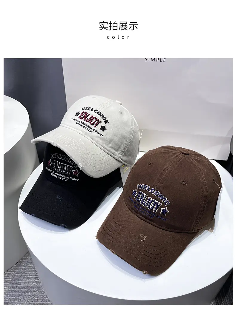 Korean Style Embroidered Baseball Cap for Men Women — feature 7