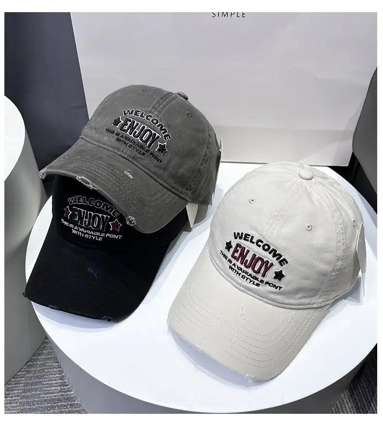Korean Style Embroidered Baseball Cap for Men Women — feature 8