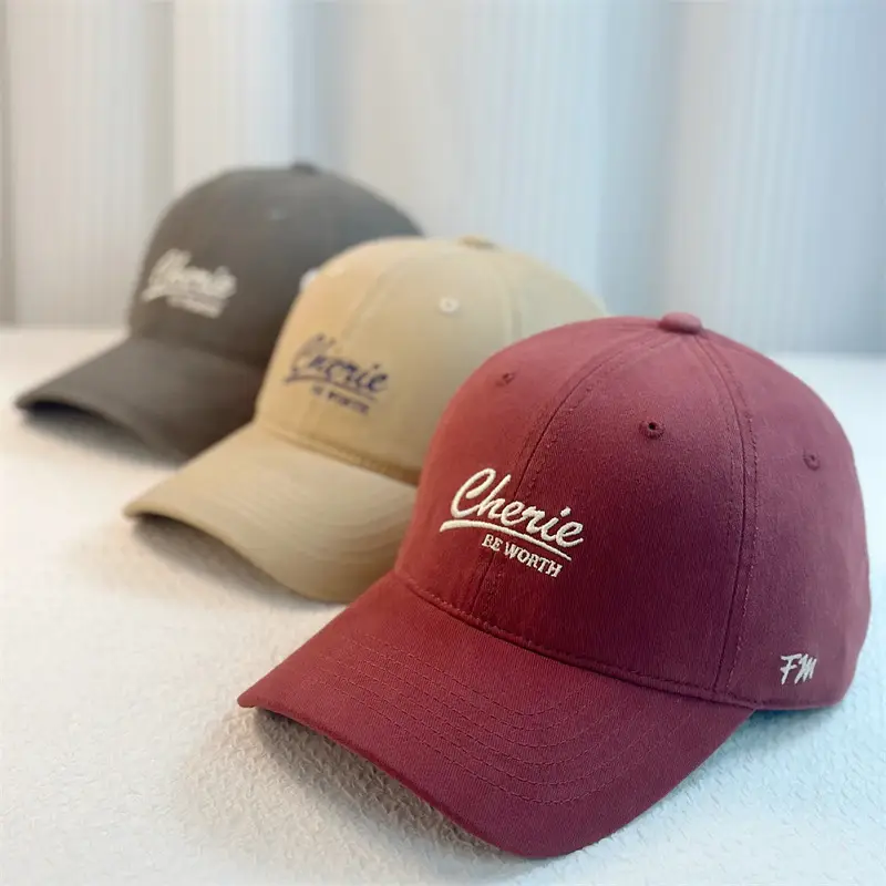 Women's Grey Cherie Embroidered Cap - Image 8