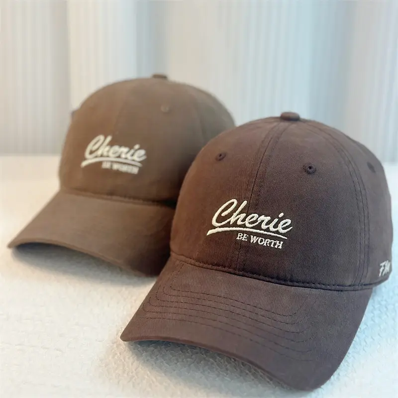 Women's Grey Cherie Embroidered Cap - Image 11