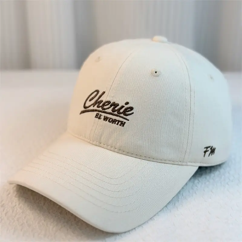 Women's Grey Cherie Embroidered Cap - Image 2