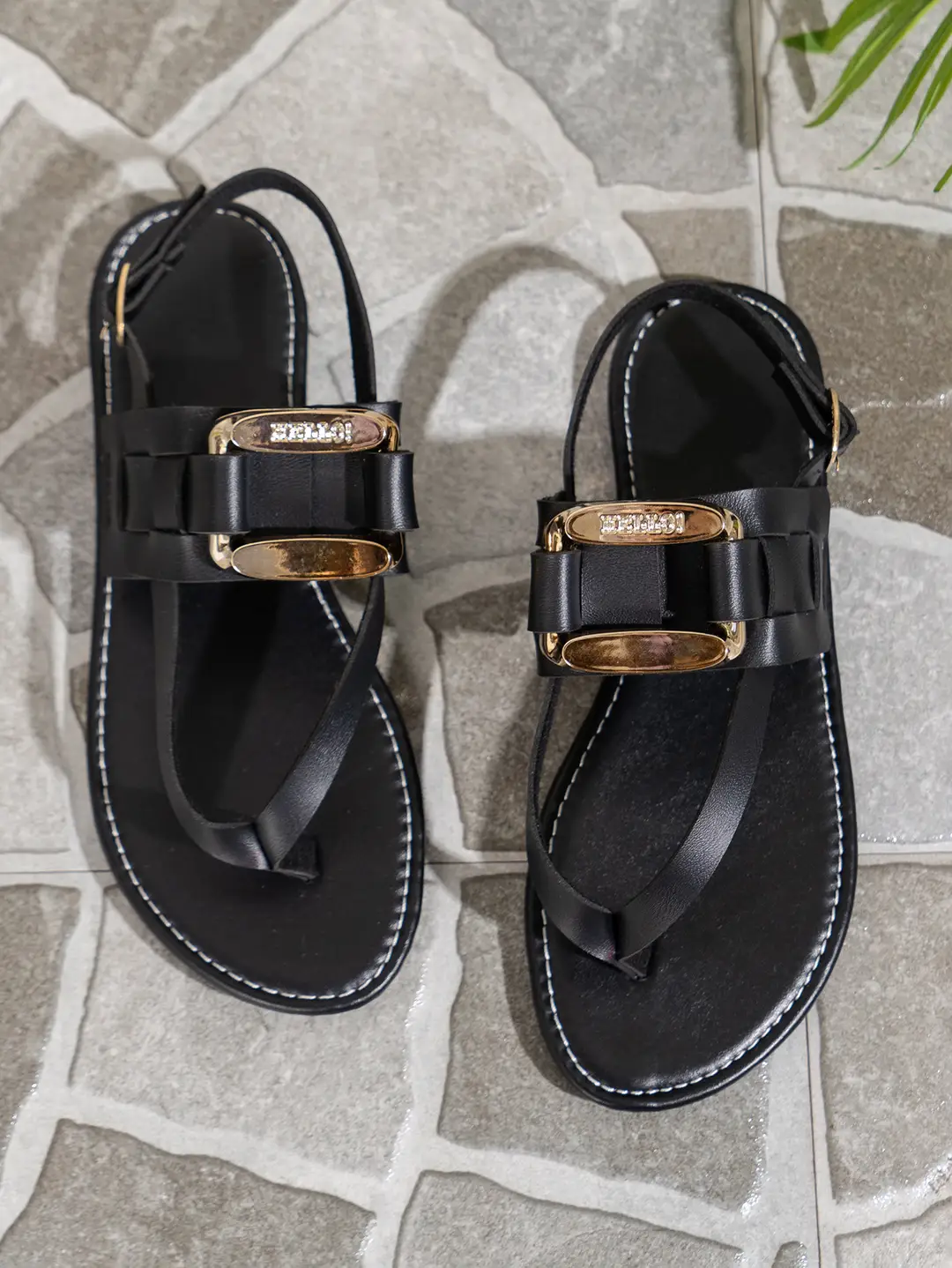 Size 36-43 2025 Summer Vacation Flat Buckle Sandals Flip-Flops for Women with Hollow Design, Comfortable and Versatile — feature 7