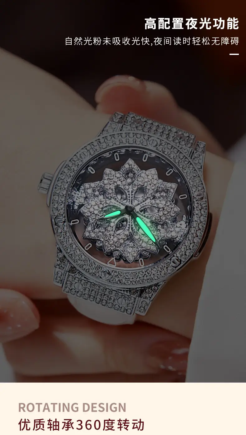 Women's Pentagram Waterproof Watch with Snowflake Design — feature 14
