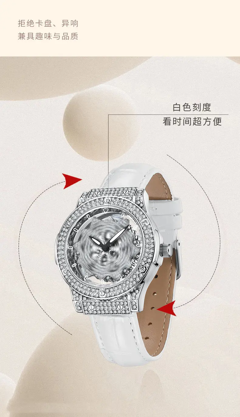 Women's Pentagram Waterproof Watch with Snowflake Design — feature 16