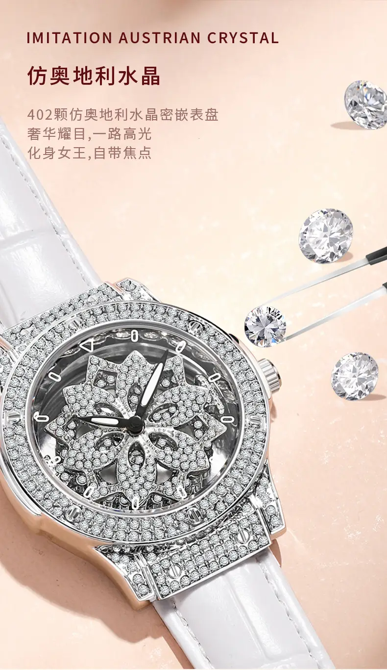 Women's Pentagram Waterproof Watch with Snowflake Design — feature 2