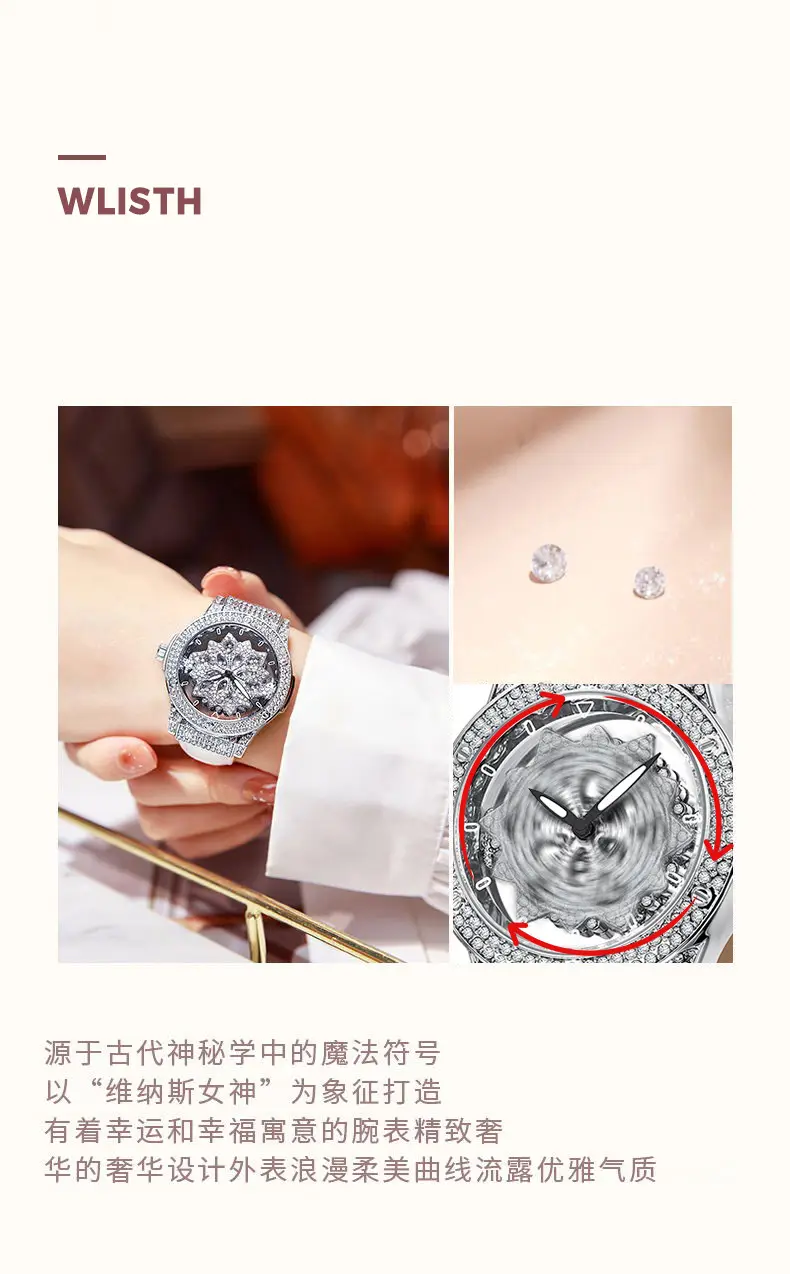 Women's Pentagram Waterproof Watch with Snowflake Design — feature 3
