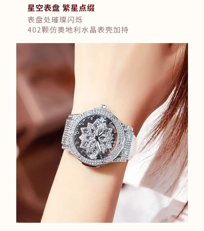 Women's Pentagram Waterproof Watch with Snowflake Design — feature 6
