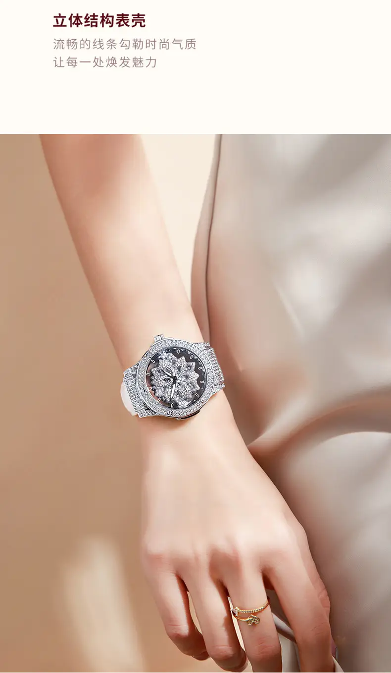 Women's Pentagram Waterproof Watch with Snowflake Design — feature 8