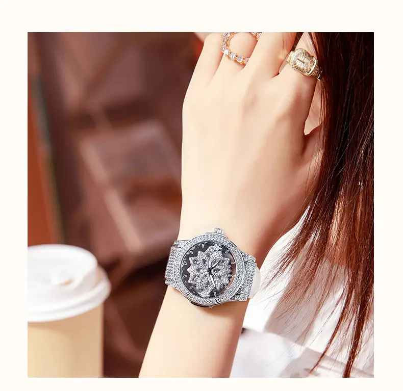 Women's Pentagram Waterproof Watch with Snowflake Design — feature 9