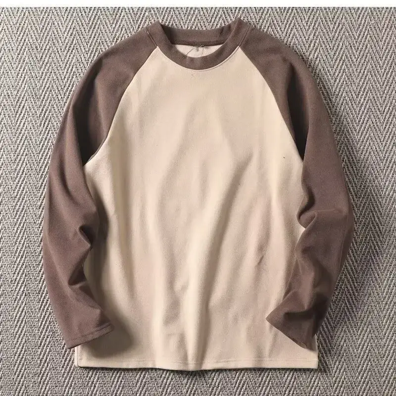 Men Grey Raglan Sleeve Sweatshirt Long Sleeve Base - Image 12