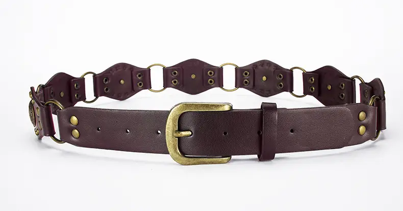 Retro Western Belt with Metal Studded Seal & Air Eye Closure — feature 33