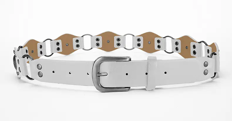 Retro Western Belt with Metal Studded Seal & Air Eye Closure — feature 36